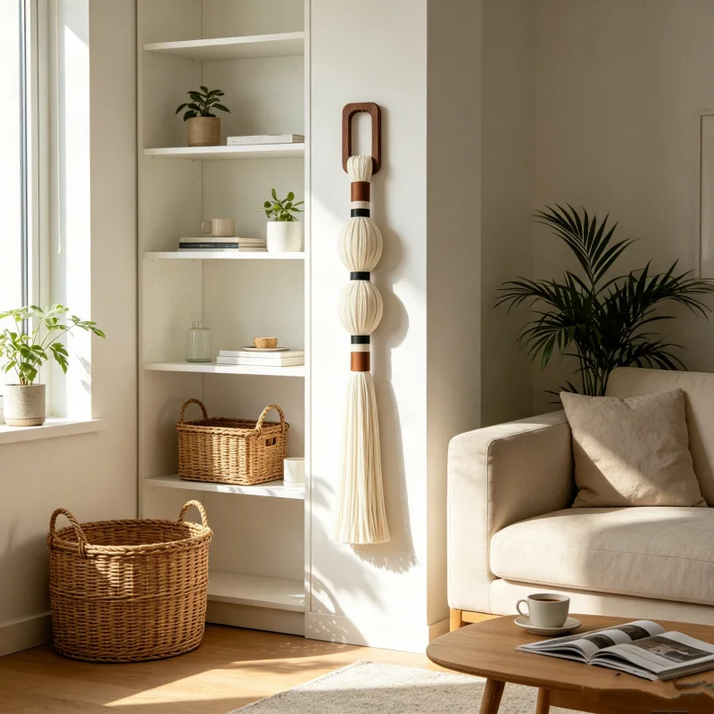 와비사비 천연 볼 태슬 벽걸이 수공예 텍스처드 벽 장식 - Interior Design Modern 리뷰 및 가격