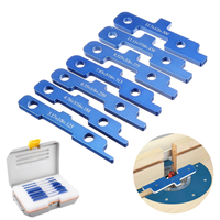 7Pcs Precision Router Table Set Up Bars Woodworking Aluminum Setup Block Height Gauge Set Table Saw Accessories Miter Gauge Tool