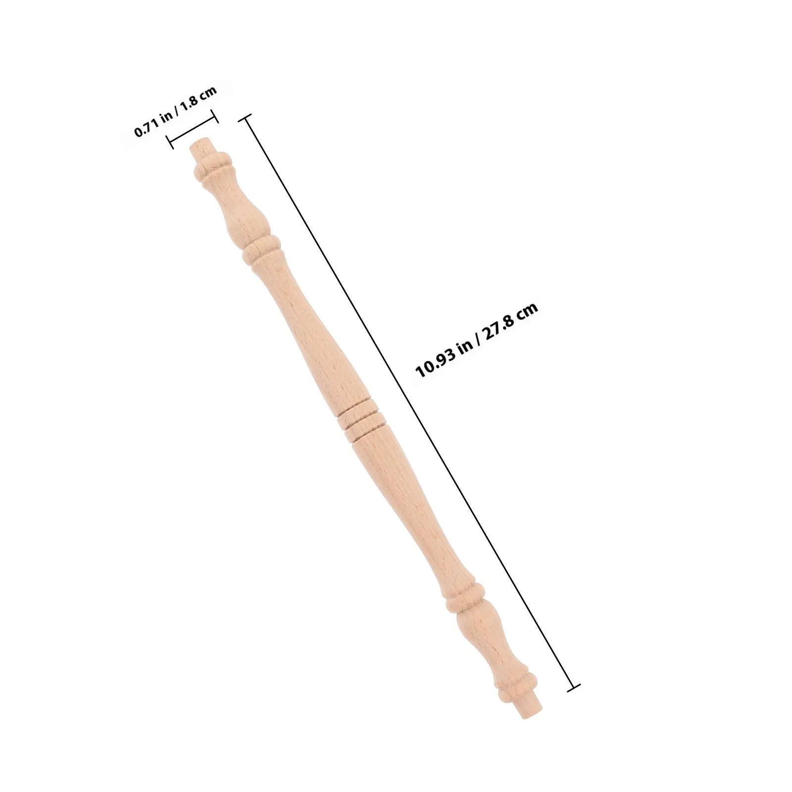 6Pcs Solid Wood Spindles Unpainted Wooden Balusters for Staircase Railing Porch Deck Furniture Legs Crafting Home Decor