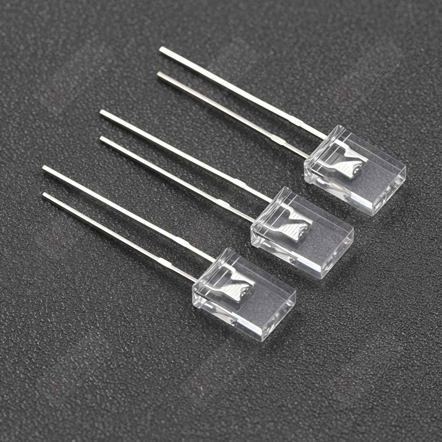 1000pcs 2x5x7 Clear Len 19mm leg Rectangular LED Emitting Diodes Lamp beads White Red Green Blue Yellow Square DIY Indicator DIP