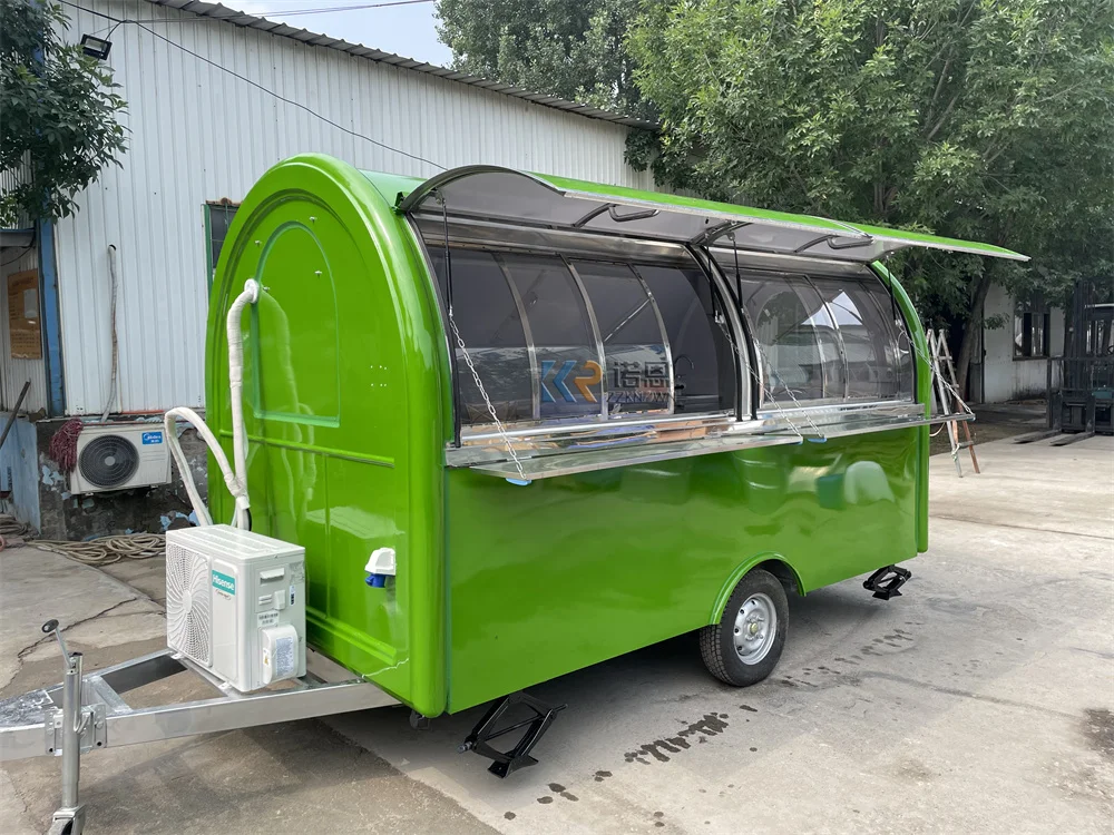 Carrello per gelato mobile per camion per alimenti personalizzato Carrello per hot dog concessione per ristorante di strada completamente attrezzato