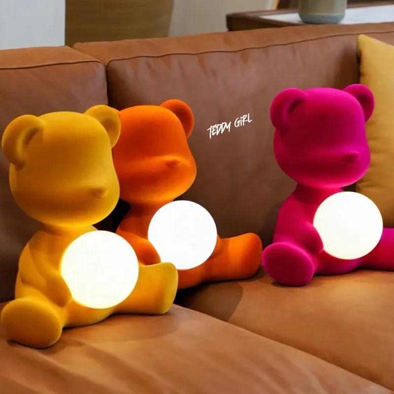 

modern Children's desk lamp cartoon teddy bear warm and cute bedside bedroom boy and girl birthday gift decoration table lamp