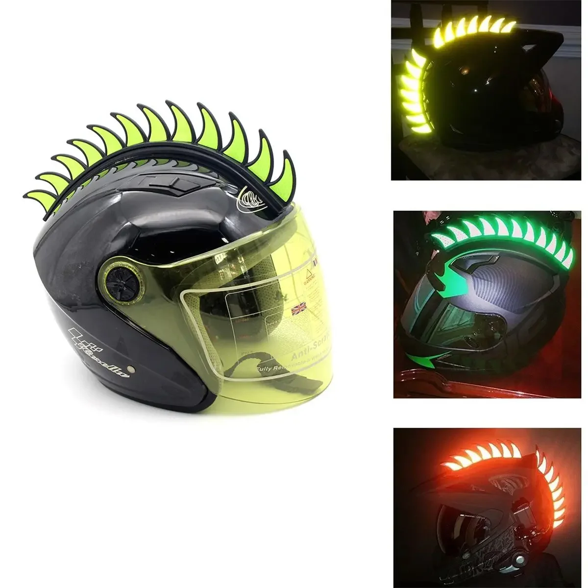 

helmet Mohawk Warhawk Peak motorcycle sticker reflective sticker