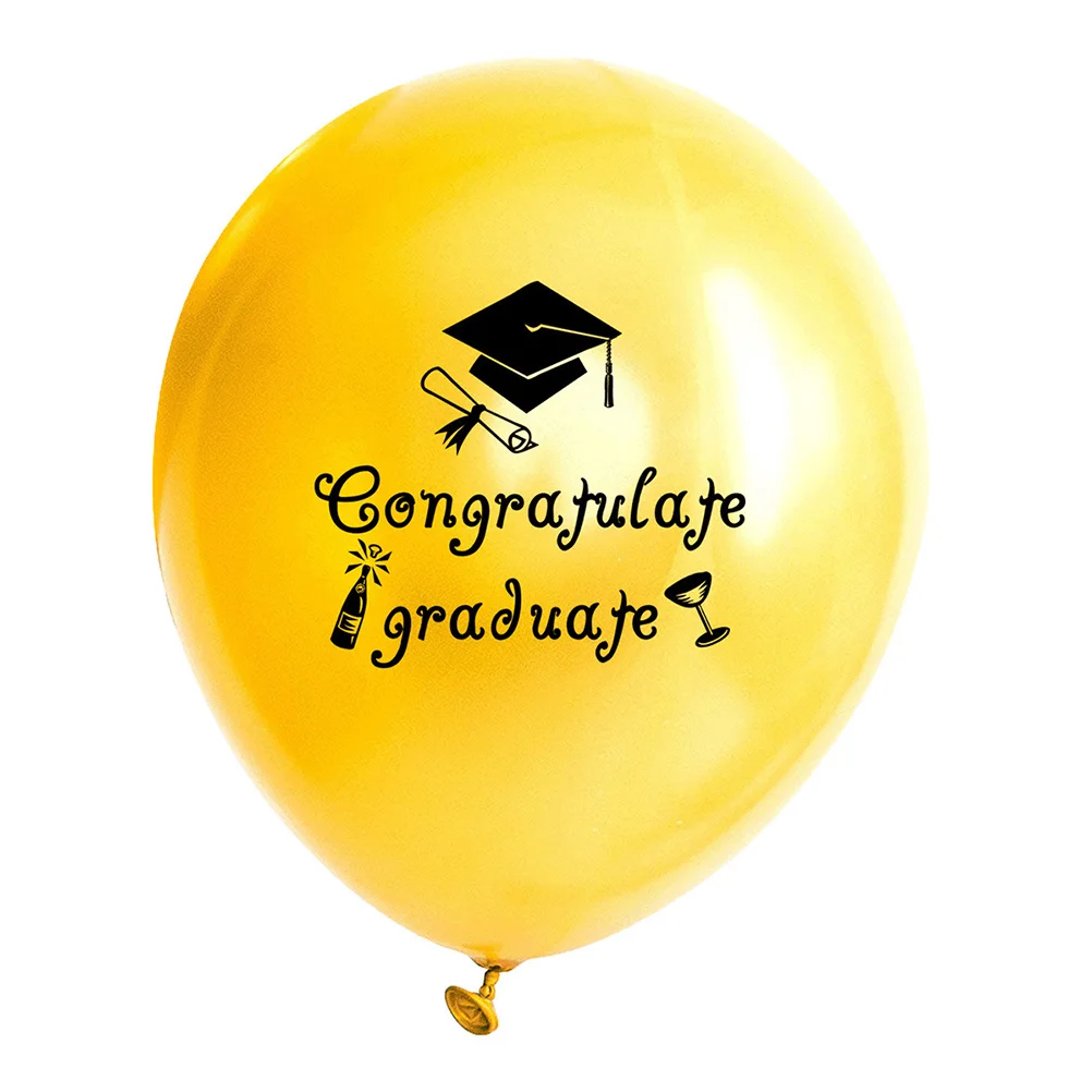 

2Set Graduation Balloons Set Creative Decorations Rubber Balloons for Graduation Party Supplies Ceremony Party Latex Balloon