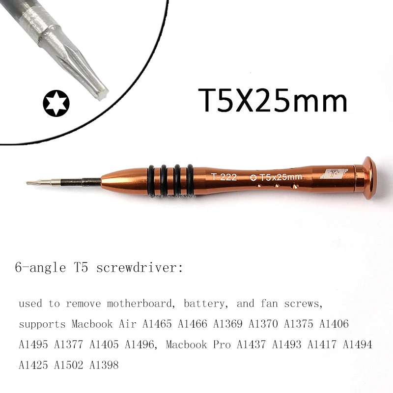 MILE Precision 1.2mm P5 Pentalobe T5 Torx Screwdriver for Apple Macbook Air / Pro with Retina Display Laptop Repair Tools Set