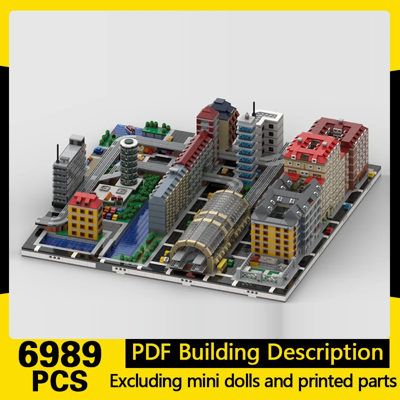 

City Street View Model MOC Building Bricks Miniature Capital Diorama Modular Technology Gifts Holiday Assemble Children Toy Suit