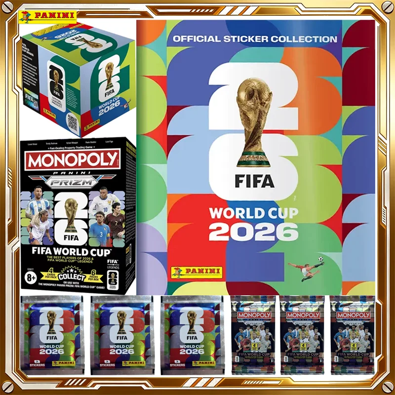 2026 Panini Prizm FIFA World Cup Soccer Card Monopoly Sticker Hobby Genuine Cards Toy Holiday Birthday Gift for Man Woman