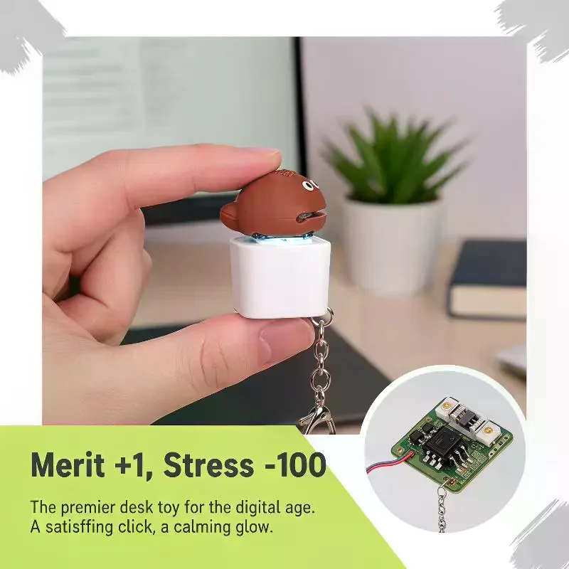 Funny Toilet Shaped Fidget Keyboard Fidget Toys Keychain Finger Button Clicker Decompression Toys