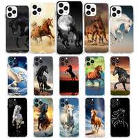 AK-32 Running Horses Animal Soft Case for Infinix Hot Smart Note 10 5 10i 10S 10T 11S 9 11 11S 6 7 Lite Play Pro