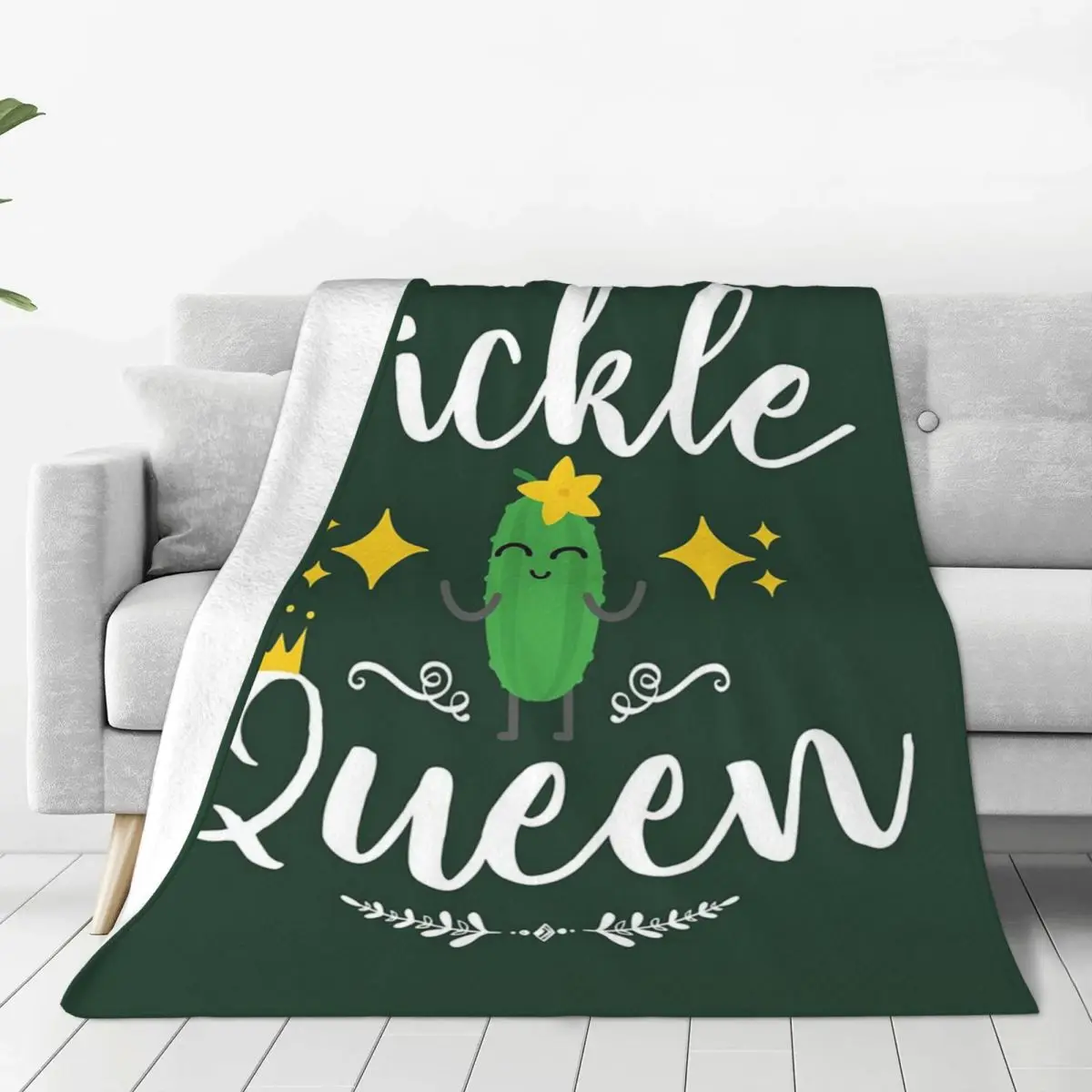 Pickle Queen Blanket Flannel Breathable Sofa Throw Blankets For Couch Bedding Travel Throws Bedspread Quilt