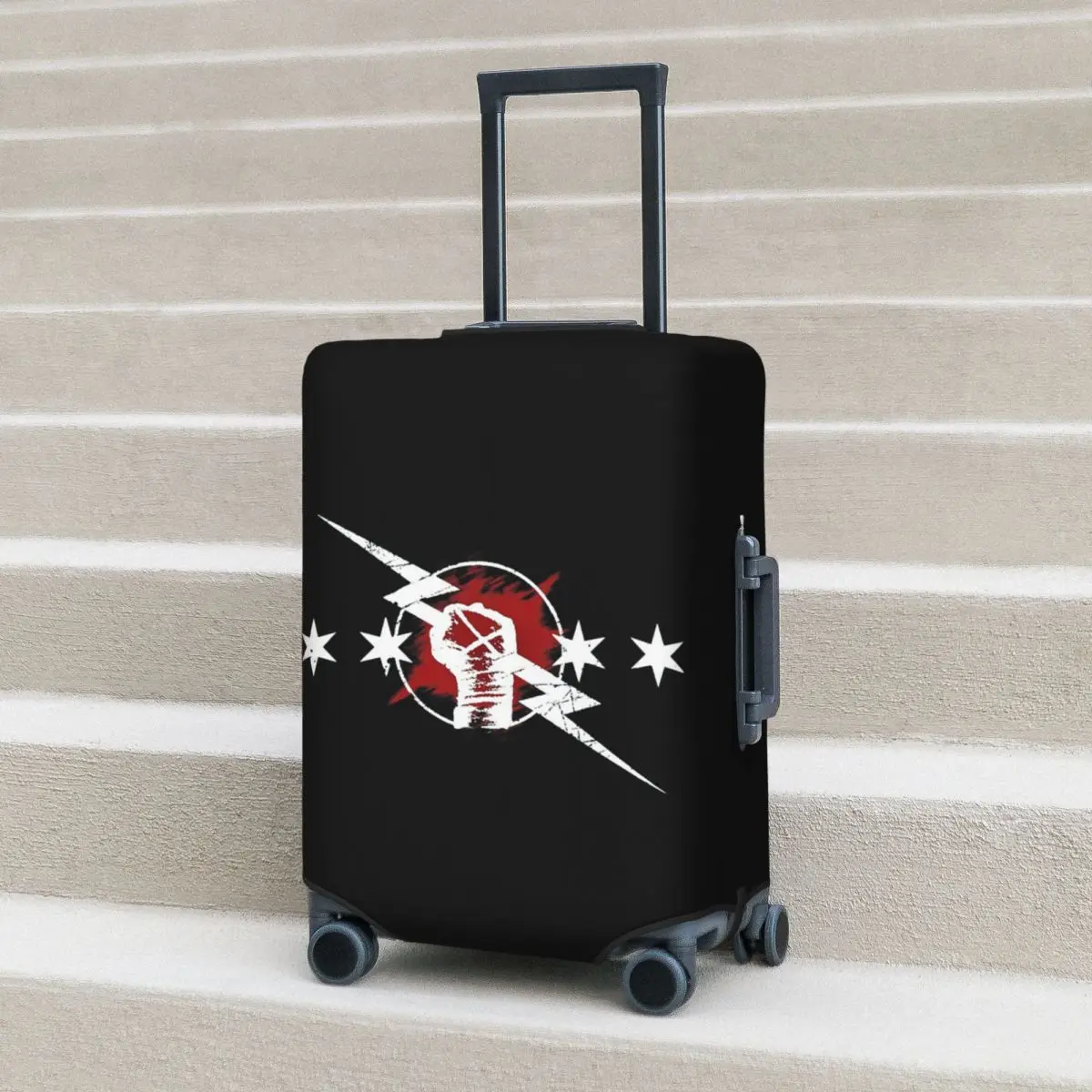 

Cm Punk Logo Suitcase Cover Protection Elastic Travel Luggage Protector Covers for 18-32 Inch