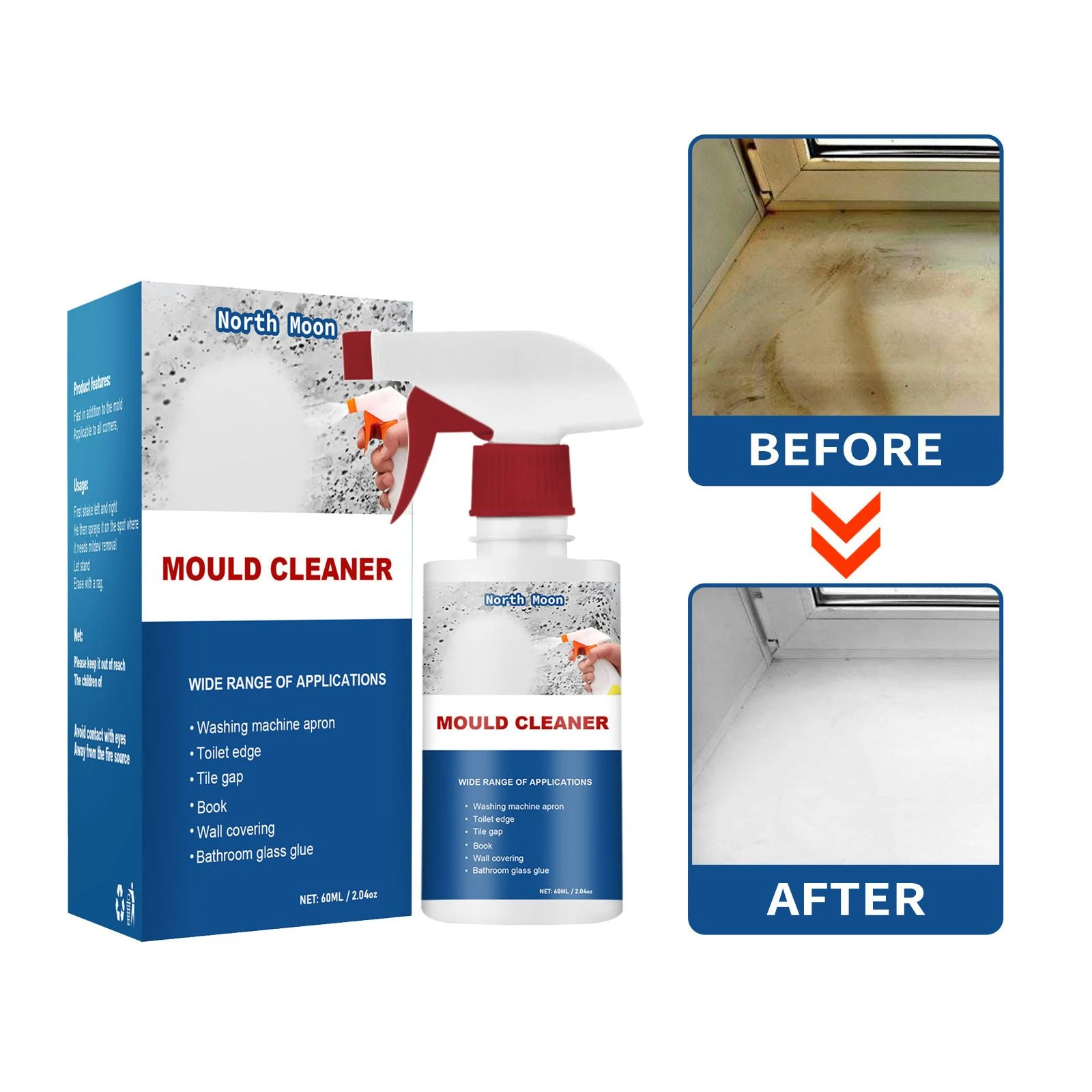 Mold Remover Spray Household Mildew Ceramic Cleaning Agent Furniture Tile Removal Floor Wall Cleaner Multifunctional Foam Spray