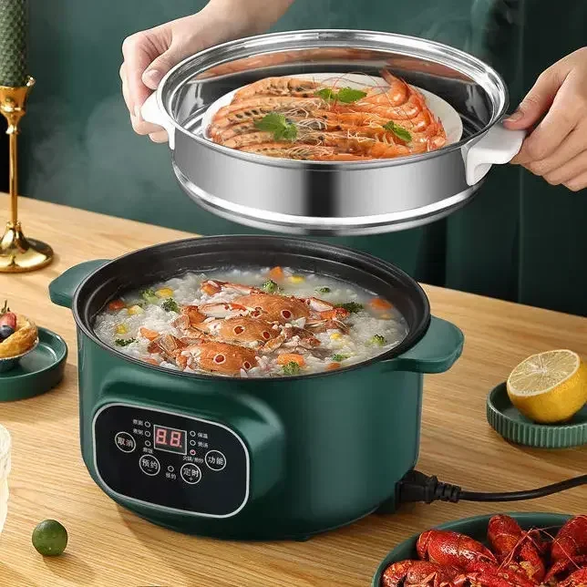 Electric cooking pot household multi-function rice cooking pot electric hot pot electric frying pot dormitory small electric pot