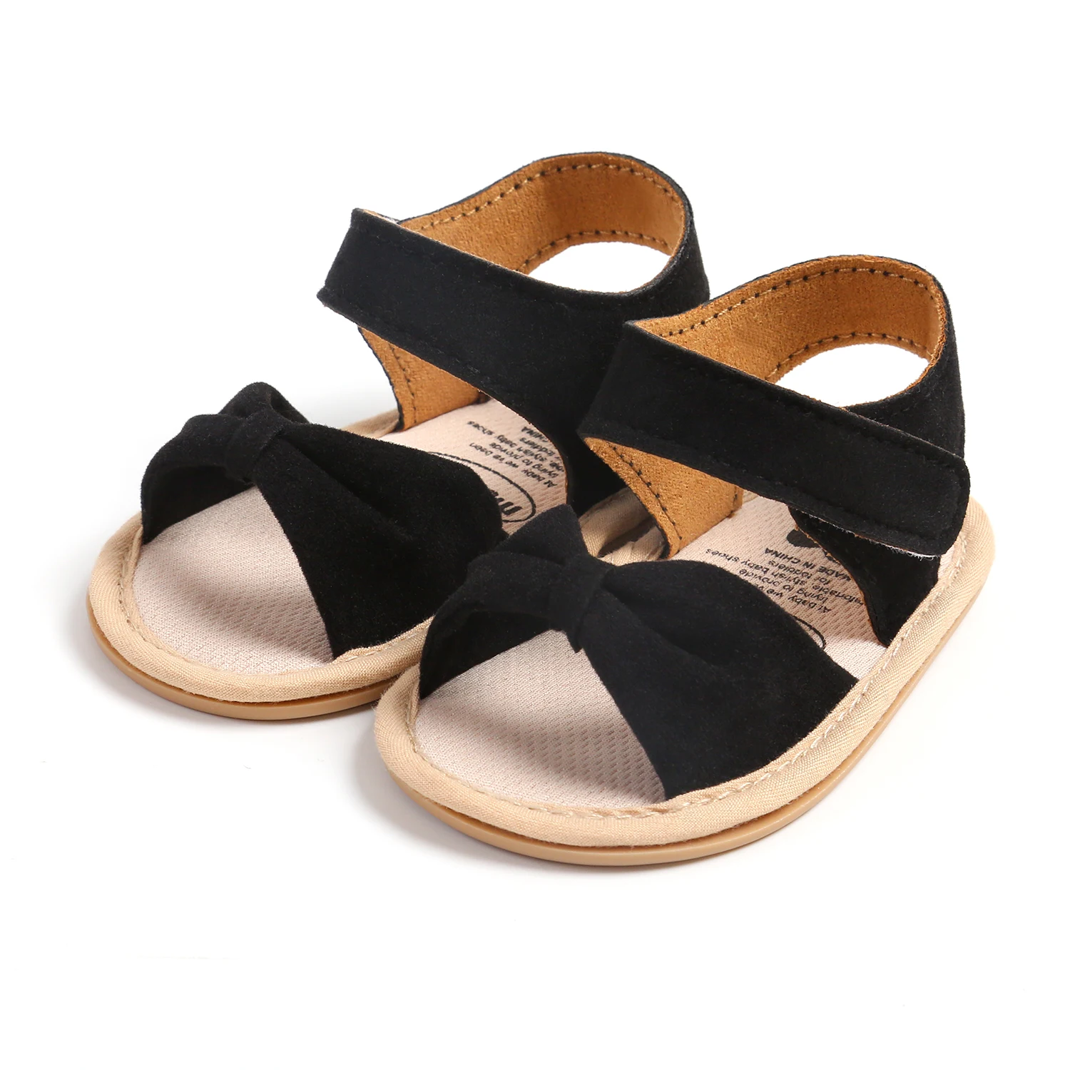 Sandálias Baby Girl Bow, Sola De Borracha, Sapatos De Criança, Verão