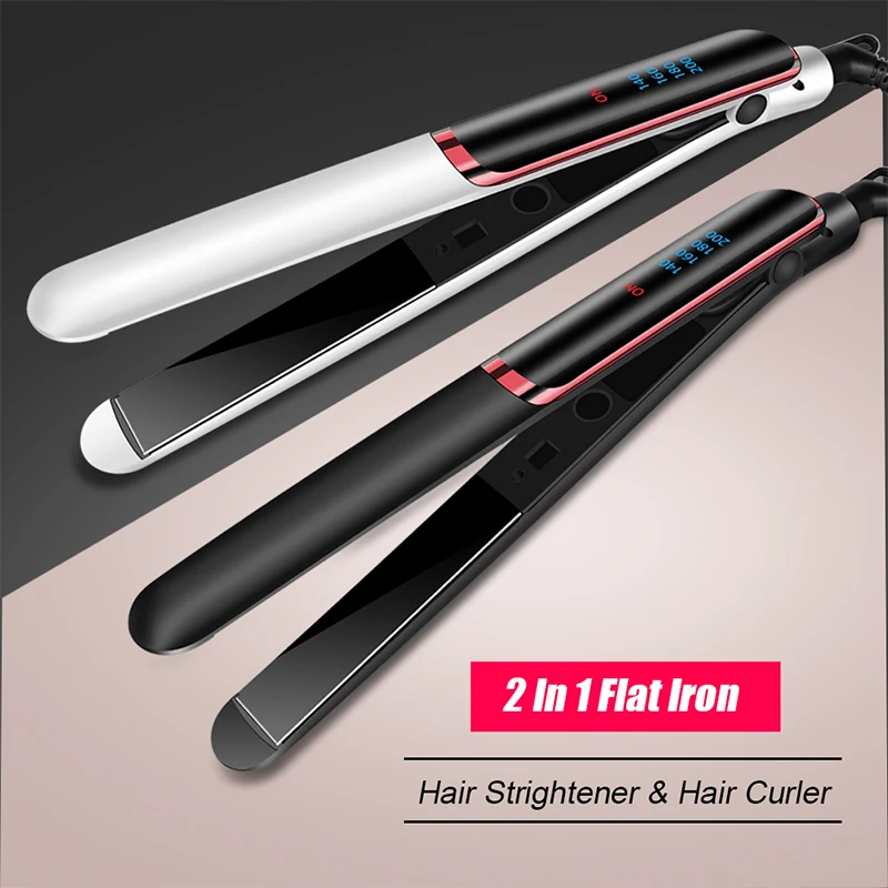 Hair straightener - Ceramic heating, adjustable temperature - Dual-function styling tool - Suitable for use in hair salons