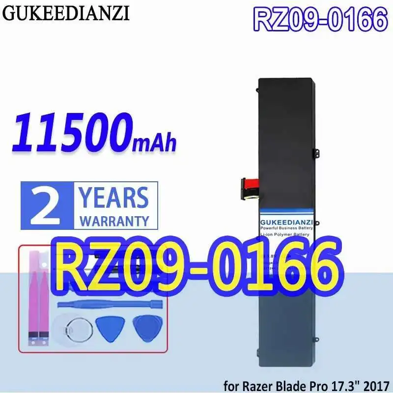 

Laptop Battery RZ09-0166 11500Mah For Razer Blade Pro 17.3" 2017 RZ09-01663E52 RZ09-01662E53-R3U1 RZ09-01663E53-R3U1