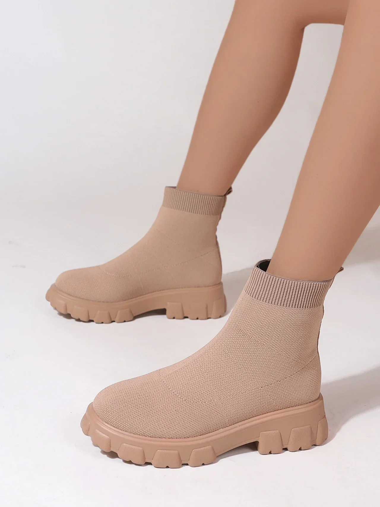 Neue modische Freizeit sportarten dickbesohlte Netz socken und Schuhe für Frauen plus Größe Paare