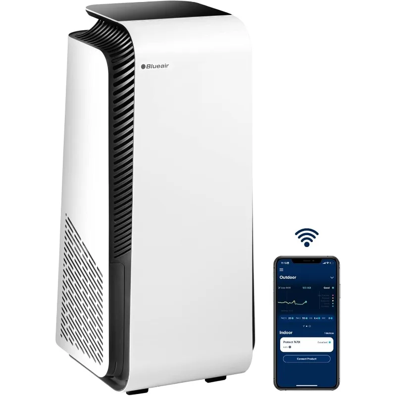 BLUEAIR Advanced Air Purifier for Large Room, Air Cleaner for Dust Pet Dander Smoke Mold Pollen Bacteria Virus Allergen