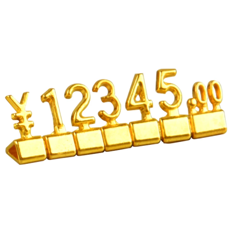 Boxed Combined Price Label Euro Snap Number Digit Cubes Stick For Clothes Phone Laptop Jewelry Showcase Counter Display Sign