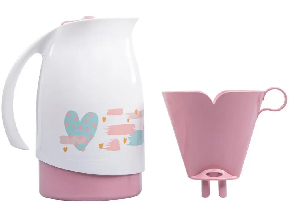 700ml White and Pink Termic Coffee Pot