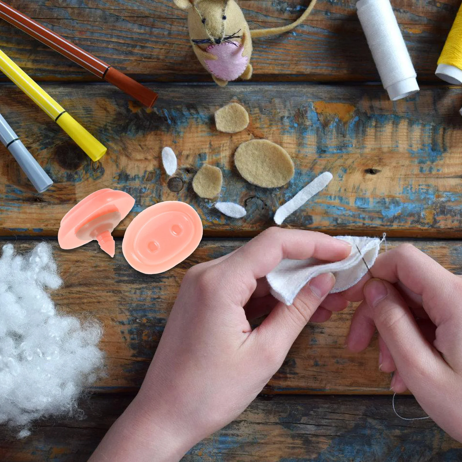 30Sets Pig Nose Accessories for DIY Animal Craft Projects Easy Replaceable Lightweight Design for Creative Play Replacement Kit