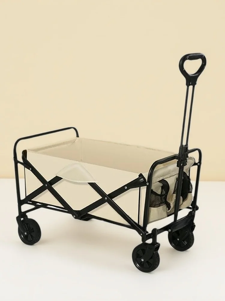 

Portable Cam Hand-Pulled Cart Lightweight Picnic Vehicle Outdoor Adventure Utili Trailer Foldable op Cart