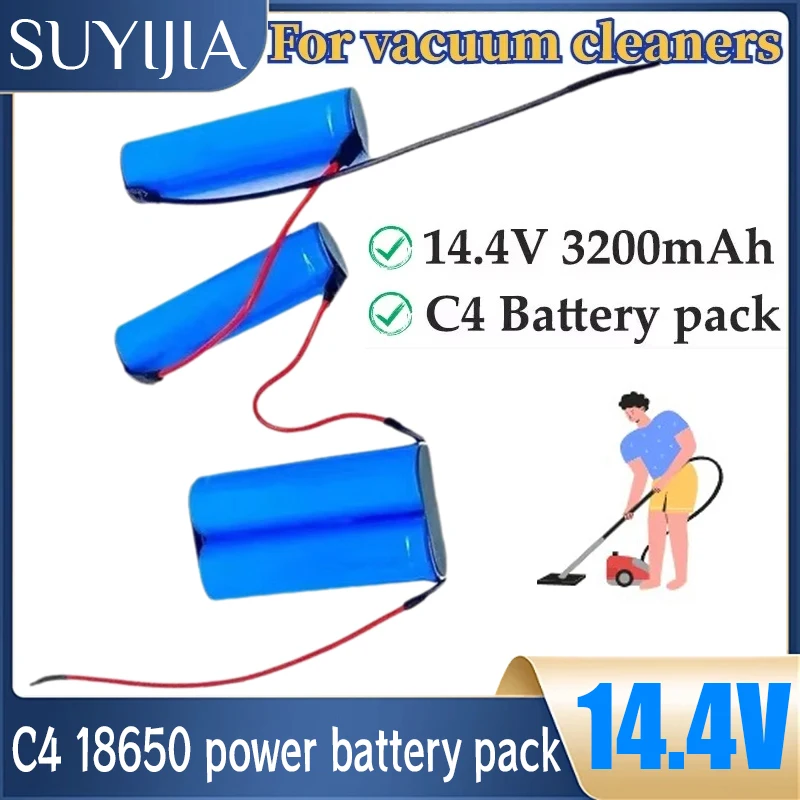 Hot 18650 14.4V Rechargeable Vacuum Cleaner Battery Pack 3200mah Battery Pack Lithium Ion for Electrolux Zb3104 3105 3102 Zb3107