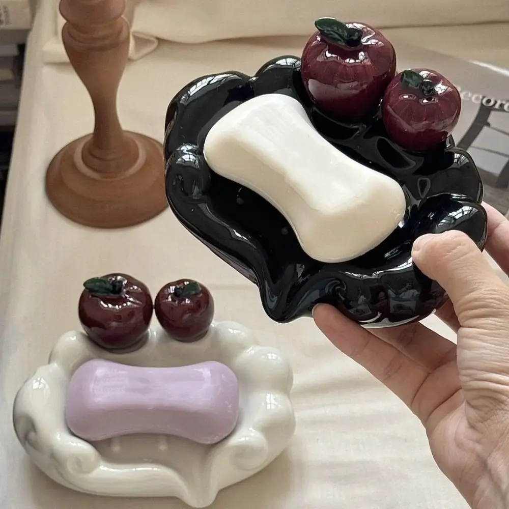 

Современная легкая роскошная мыльница со змеиными фруктами, декоративная водонепроницаемая керамическая мыльница, стильная нескользящая сливная мыльница для кухни