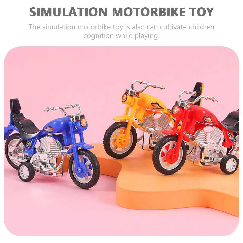 

4 Pcs Pull Back Motorcycle Inertia Plastic Mini Toy Safe Kids Birthday Gift New Year Plaything Simulation Vehicle