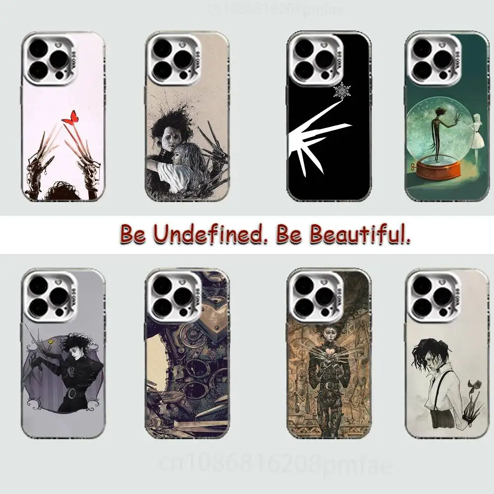 

E-Edward S-Scissorhands Case for iPhone17 16 15 14 13 12 11 Pro Max Plus Air 16E X XR XS Max Hard Shockproof Bumper Cover