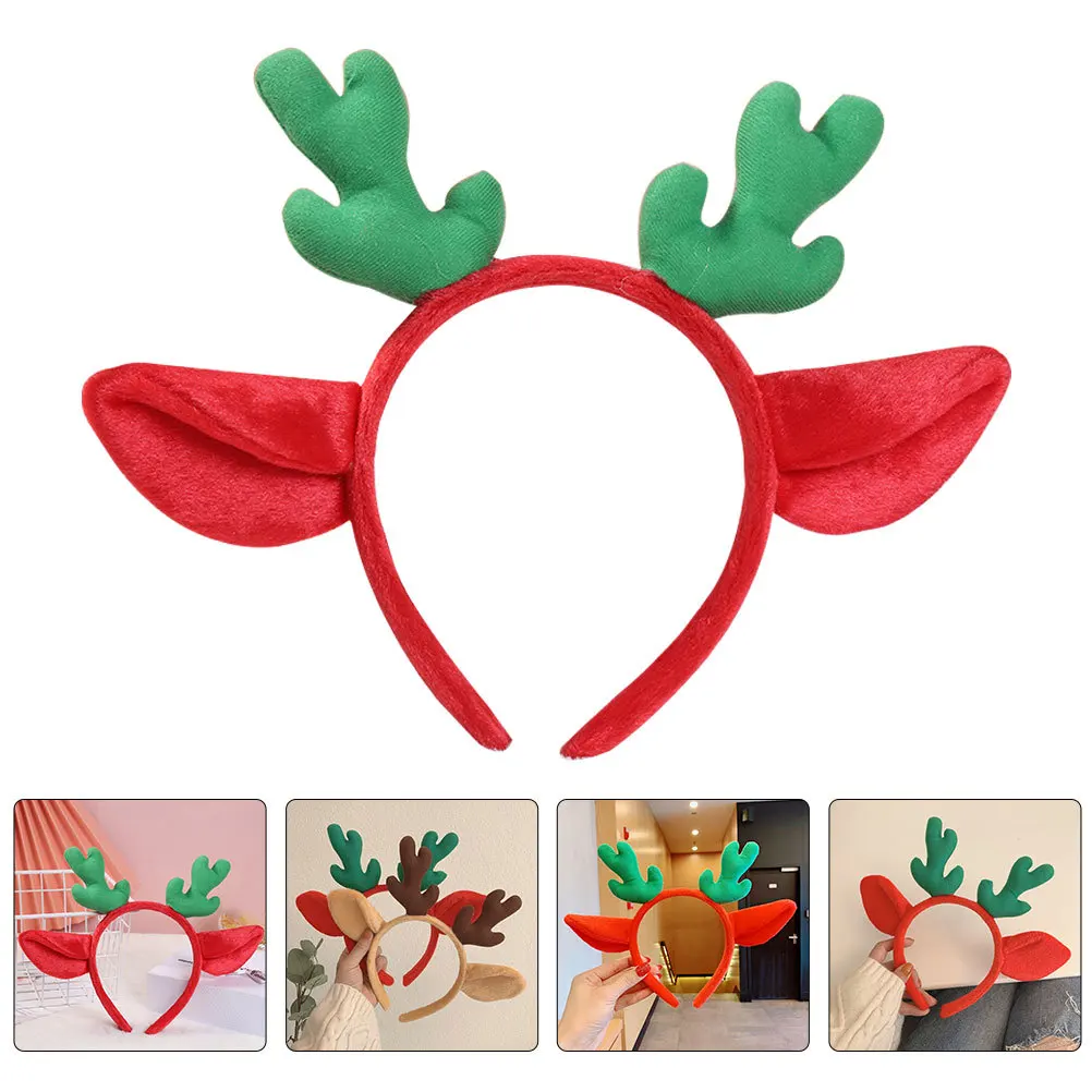 

Lovely Xmas Headdresses Deer Horn Hair Hoops Christmas Antler Headbands Multipurpose Costume Headwear Reindeer Antler Headband