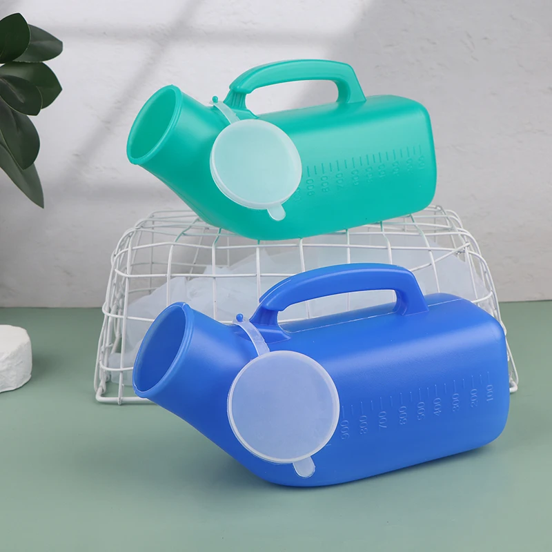New·1Pc Portable Urinals Bottle 1000/1200ml Plastic Bedpan Bottle With/without Lid Pee Container Urinary Pee Bottle