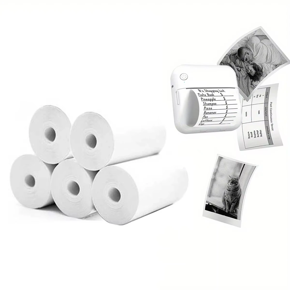 10 Rolls Mini Printer Paper, Thermal Paper Printer Paper for Pocket Thermal Printers