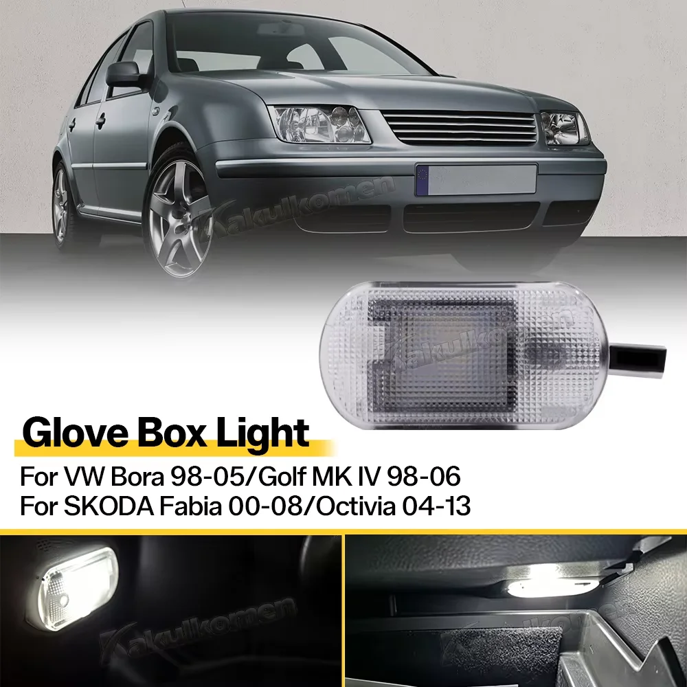 1pc LED Car Glove Box Light Storage Compartment Light 1J0947301 for VW Golf Mk4 Bora Touran Touareg Caddy Skoda Octavia Superb