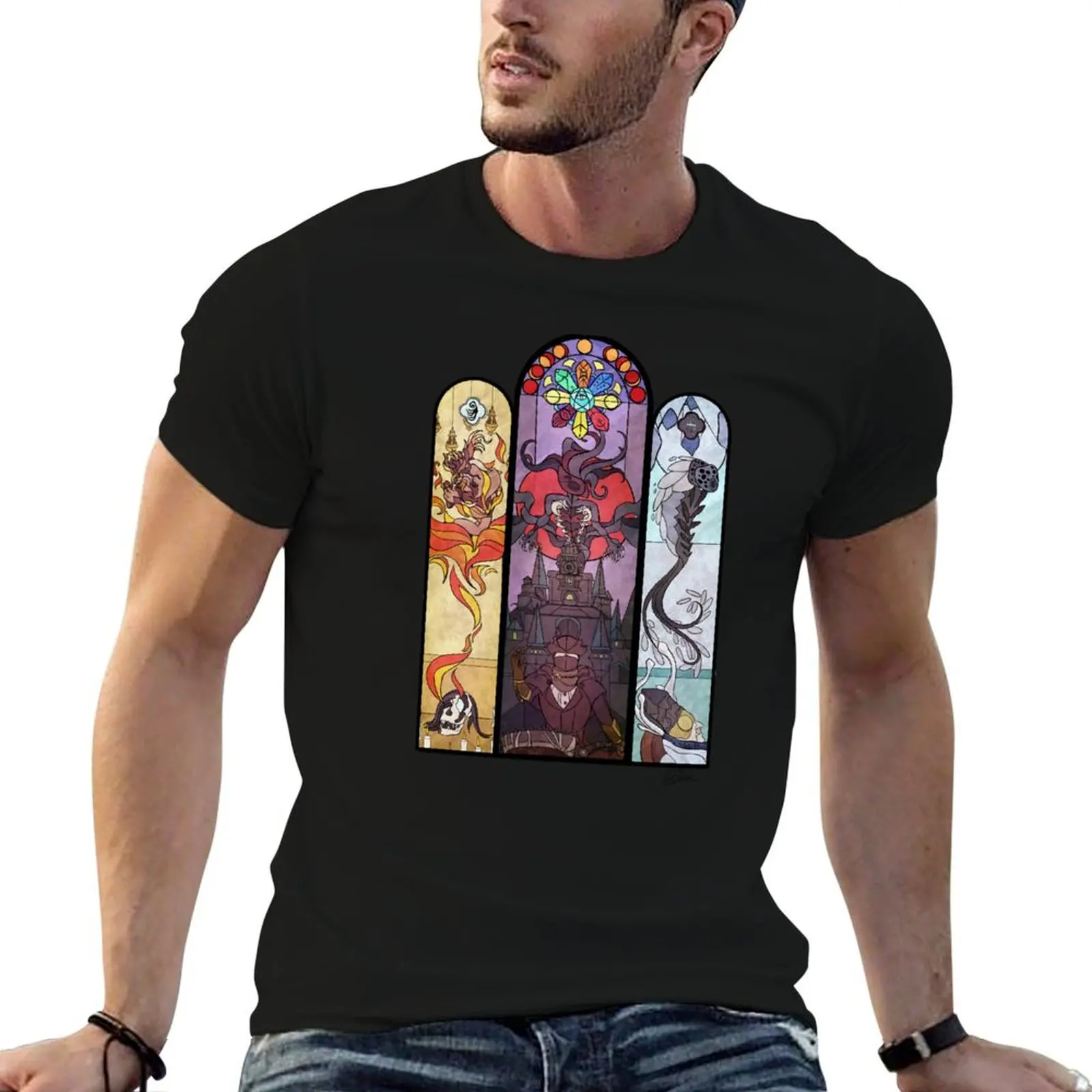 

T-Shirt for t graphic shirts shirts Stained Yharnam t tees man mens graphic Glass