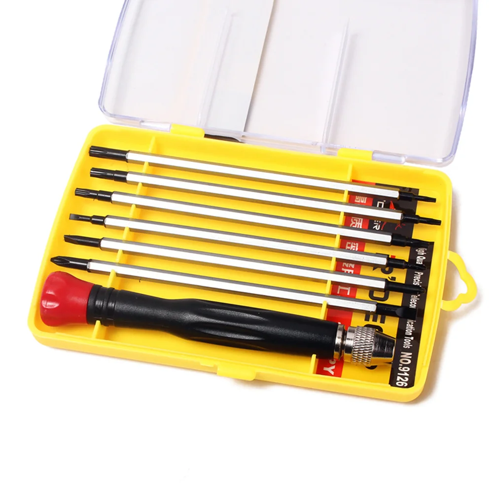 7 in 1 Precision Multifunction Small Screwdriver Set Plastic Handle Compact Repair Tool for Clock Watches Laptop