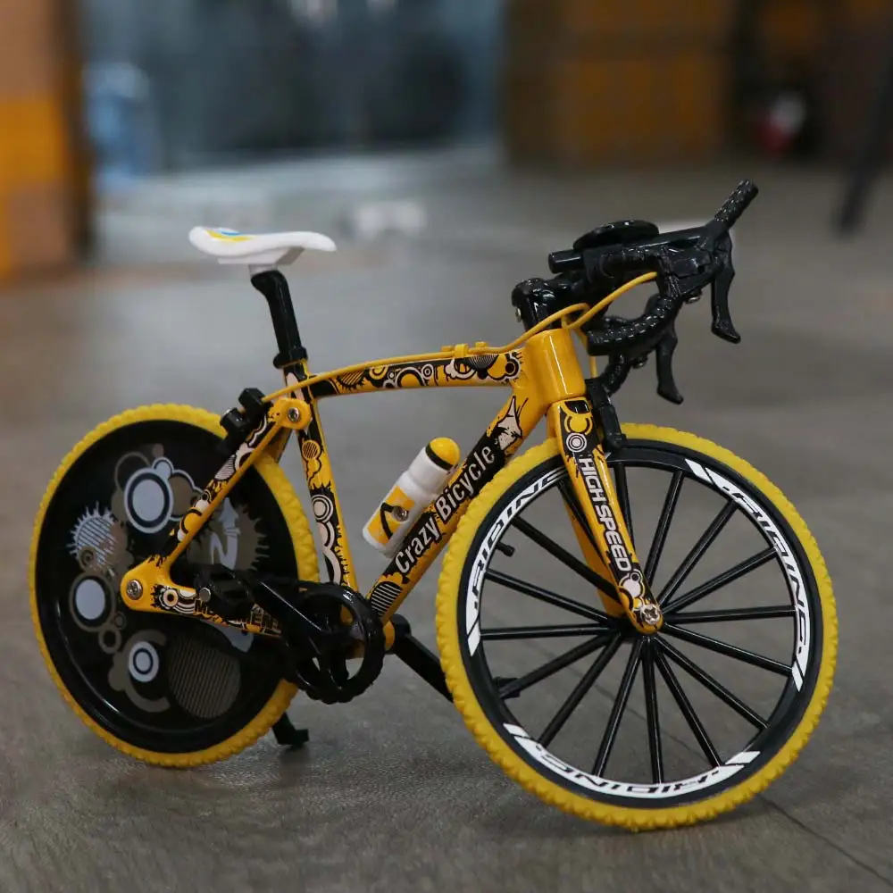 Birthday Gift 1:8 Scale Bicycle Model Road Mountain TT Racing Finger Mini Bike Diecast Alloy Metal Simulation Bike