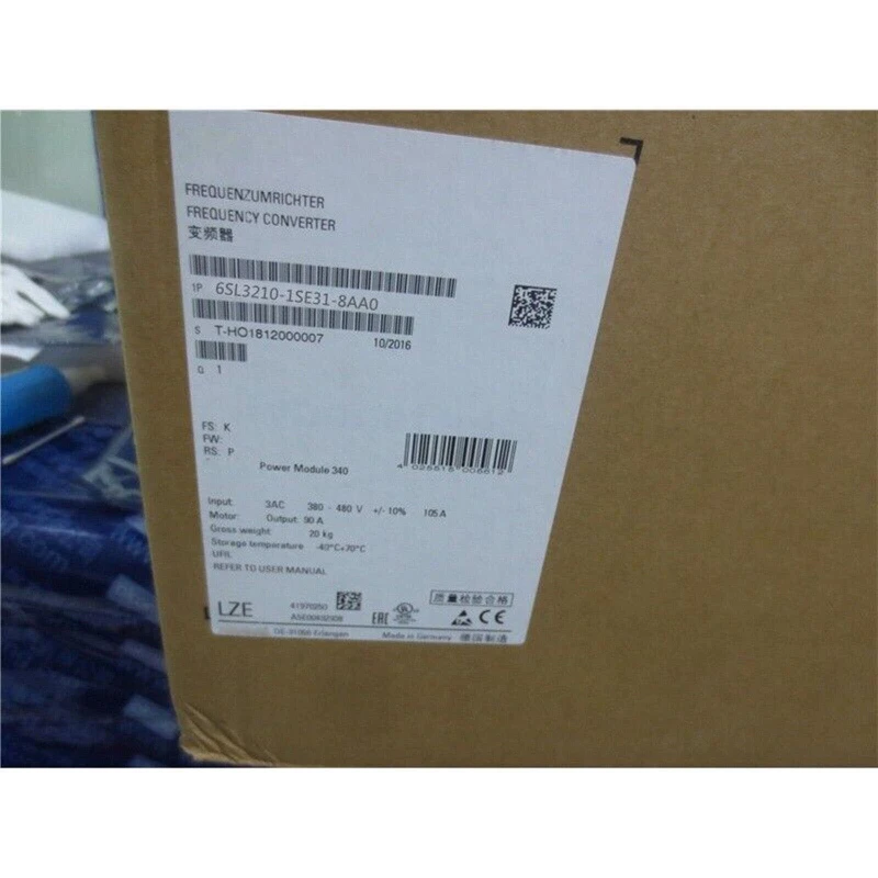 NEW 6SL3210-1SE31-8AA0 S120 Inverter Power Module 3AC 145A (75kW) Structure 6SL3 210-1SE31-8AA0