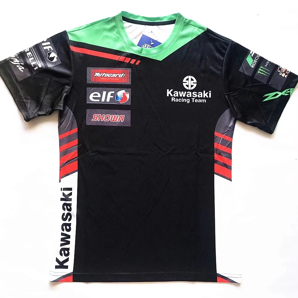 

Kawasaki GP Racing Motorcycle T-shirt F1 Racing Team Ninja Polo Shirt Summer Men Women Quick Drying Breathable Off-road Jersey