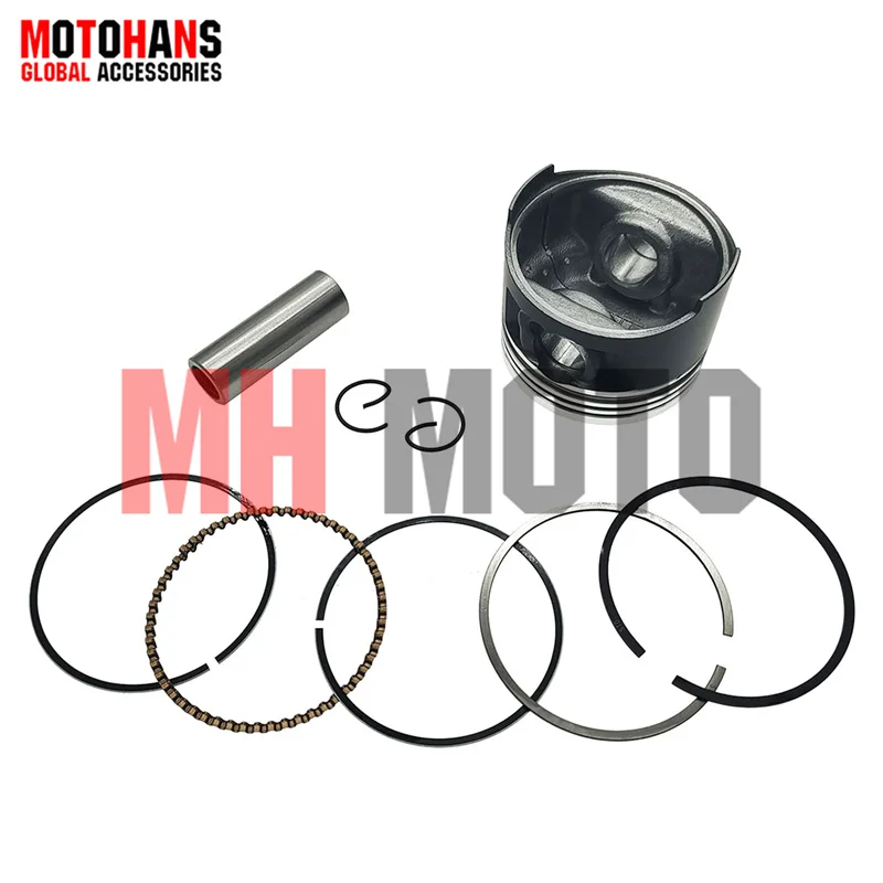 

PISTON AND RING SET 49MM BORE 13MM PIN 1.0*1.0*2.0MM RING FOR YAMAHA CRYPTON T105 JY110