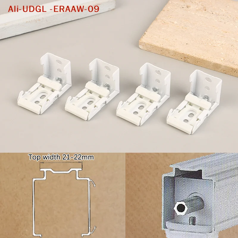 Set of 4, 22MM Mounting Brackets for Roman Blind Top Rail, Ceiling/Wall Installation, Blinds Accessories