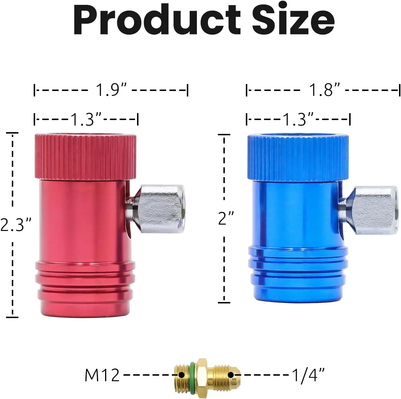 R1234yf アダプター、高圧/低圧側 R1234yf 手動クイックカプラーアダプター /C システム真空充電用、1/4 インチオス Po