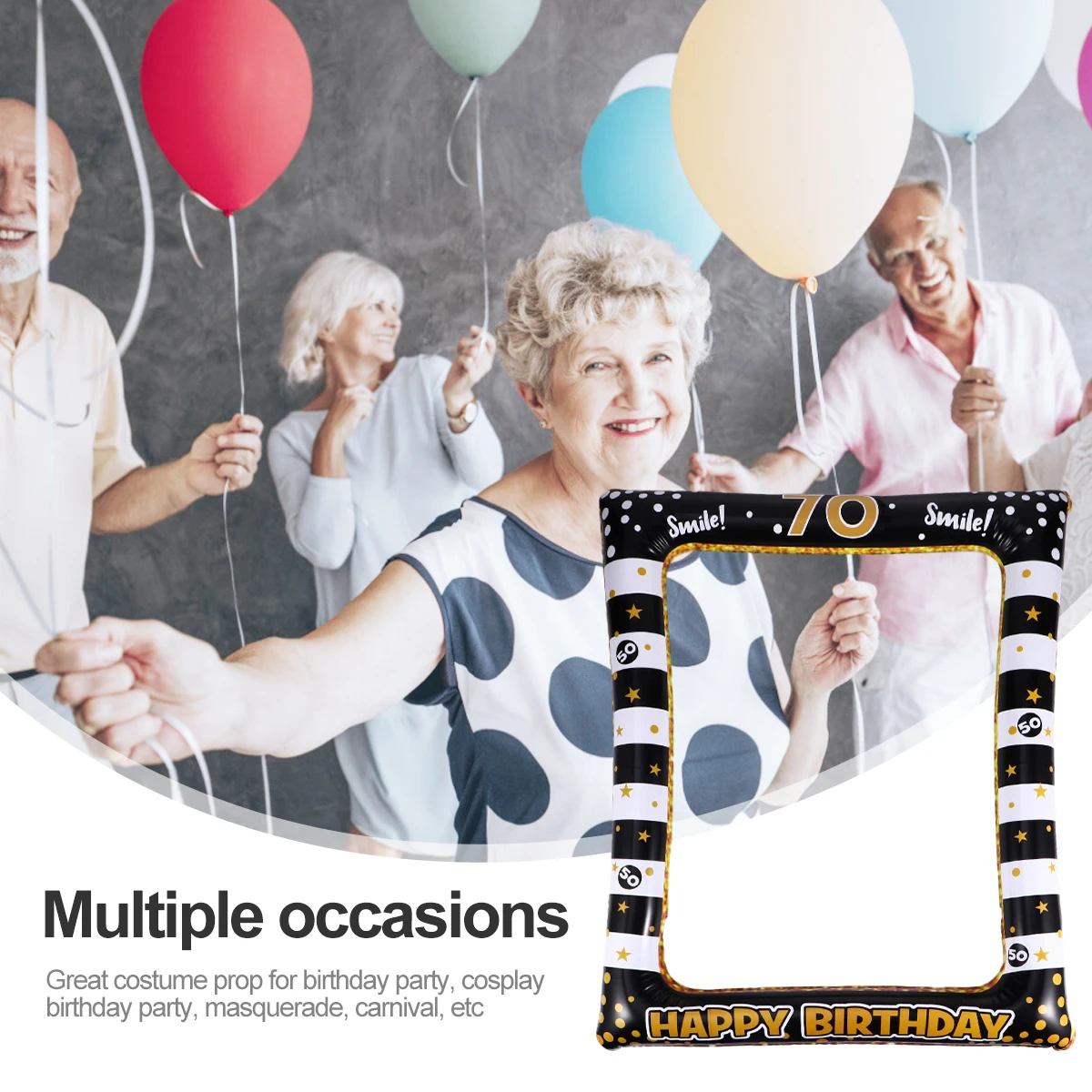 

1pc Inflatable Photo Frame Props Birthday Party Supplies PVC Kids Size Photo Booth Decorations Festival Accessories