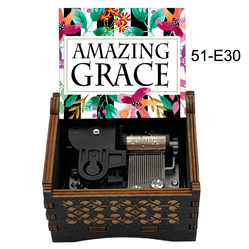 صندوق تشغيل الموسيقى المذهل، آلية Wind Up، هدايا/مجموعات فريدة من نوعها، مصنوعات صندوق موسيقي منحوتة عتيقة (نقمة مذهلة)