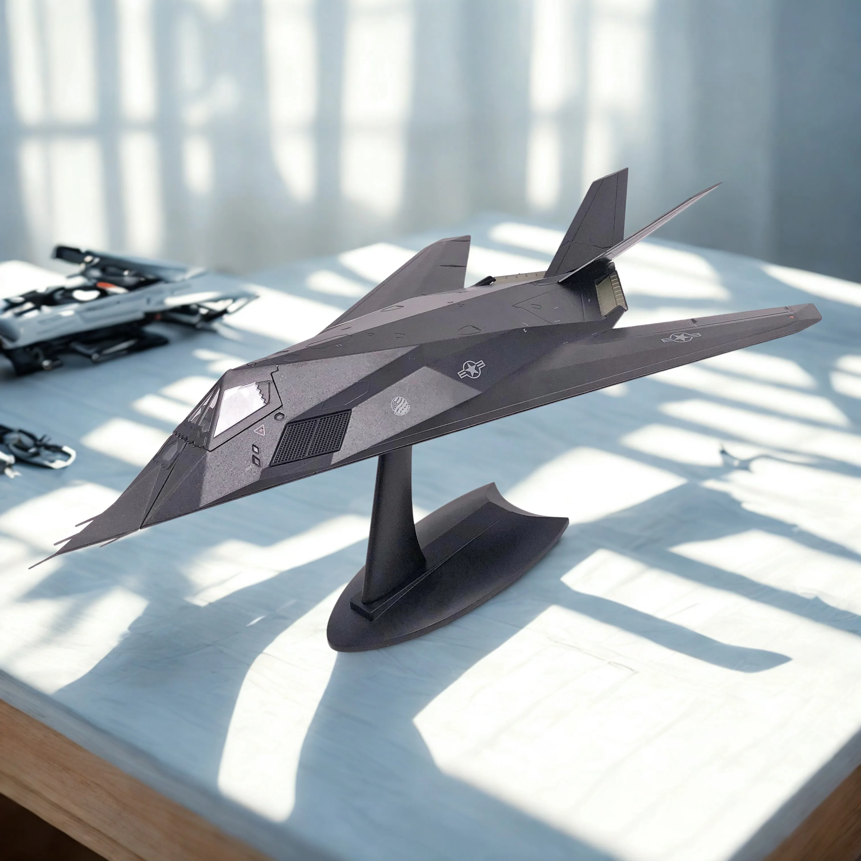 Масштаб 1/72, ВВС США F117-A Nighthawk Stealth Fighter, самолет из сплава, военная авиационная модель, коллекция, дисплей, бутик