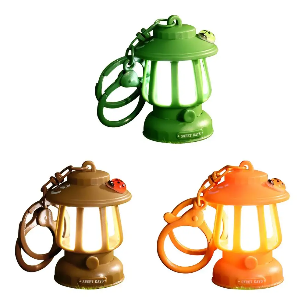 1Pc Creative Cute Camping Ladybug Night Light Mini Camping Light Keychain Light Strong Long Service Life Night Light