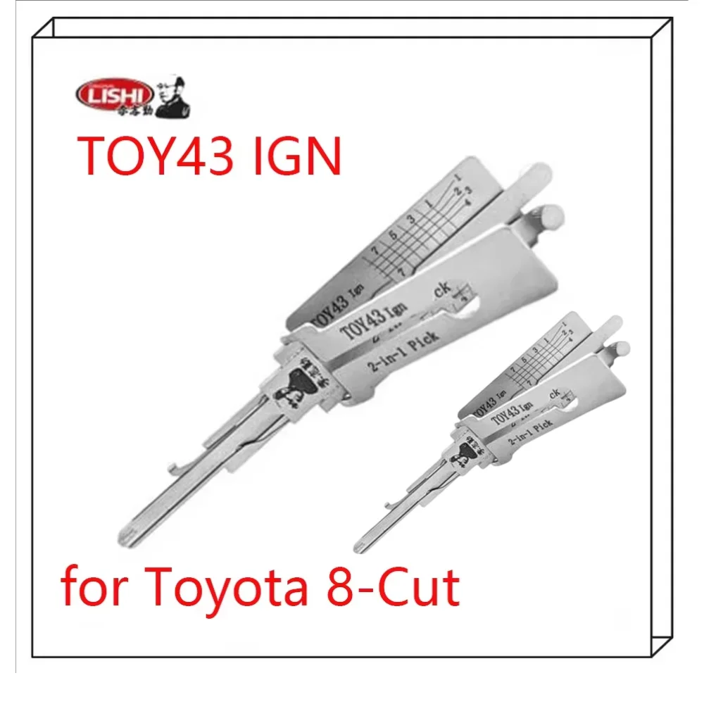 Original Lishi 2-in-1 Pick/Decoder for Toyota 8-Cut TR47/TOY43—IGNITION LOCKSMITH TOOL