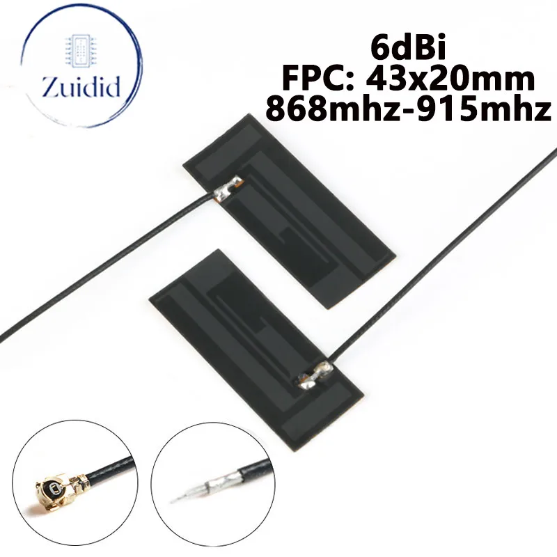 10pcs/1pc 6DBI FPC Built IN Circuit PCB Board Antenna 868mhz-915mhz 1.13 Ufl IPX IPEX Connector for LORA DB+GPS Module High Gain