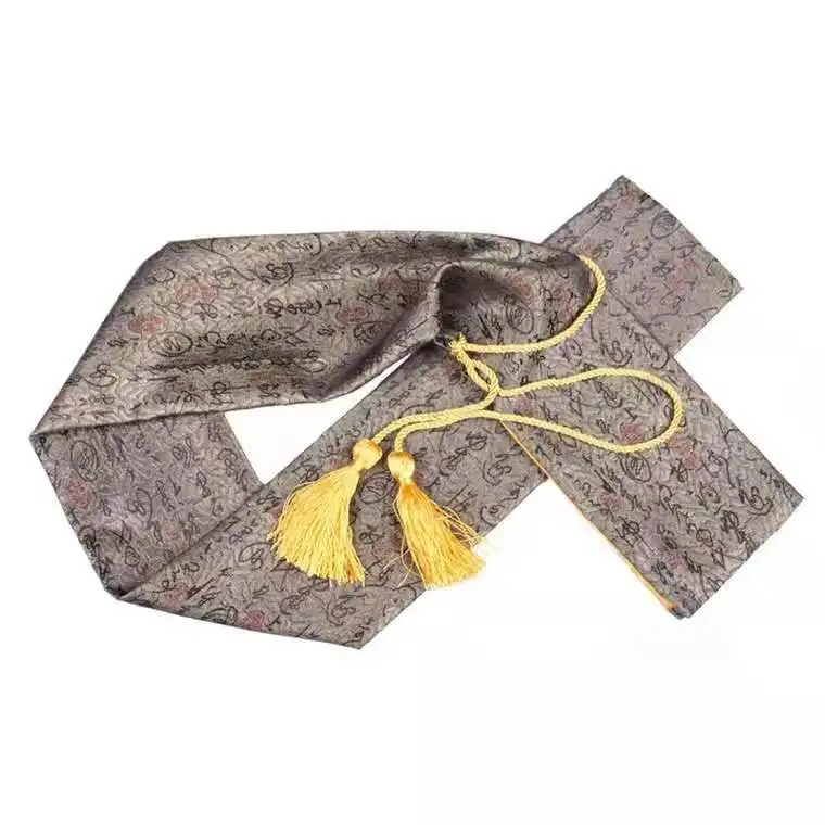 Silk Vintage Sword Storage Pouch Tai Chi Blade Protector Animation Calligraphy Art Organizer Bag