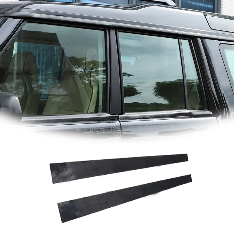 Dla Land Rover Discovery 2 1998-2003 PVC czarne okno samochodu środkowy słupek listwy wykończeniowe dekoracyjna naklejka akcesoria samochodowe